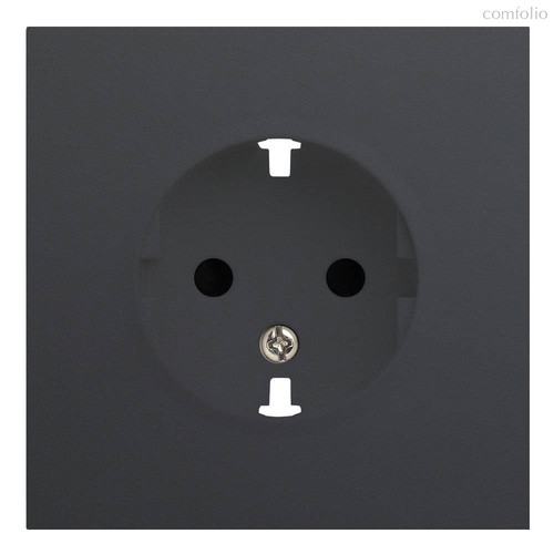 Лицевая панель для розетки 2к+з 35632 MB, черный сатин - Rikett