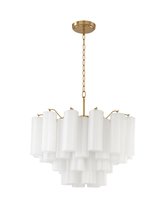 Золотистый светильник Толбот c белым стеклом - Louvre Home