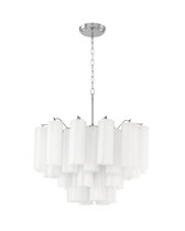 Серебристый светильник Толбот c белым стеклом - Louvre Home