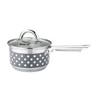 КОВШ СО СТЕКЛ.КРЫШКОЙ AGNESS ГОРОШЕК 1,2 Л 14x7,5 см