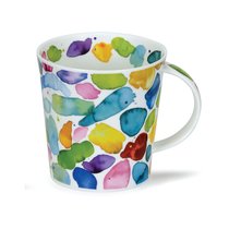 Кружка Dunoon Цветные капли в зеленом Кернгорм 480 мл, фарфор костяной - Dunoon