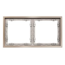 Рамка металлическая на 2 поста, S70 Metal платина - Voltum