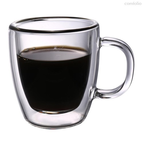 Чашка для кофе 50 мл набор 2 шт. двойные стенки термостекло - P.L. Proff Cuisine