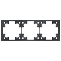 Трехместная рамка 35830 MB, черный сатин