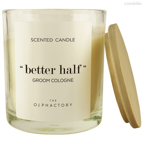 Свеча ароматическая The Olphactory, Better Half, Groom Cologne, 40 ч - Ambientair