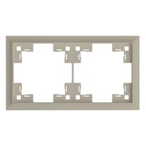 Рамка двухместная классик 35920 LT, латте, 2 поста - Rikett