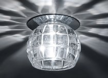 Donolux Светильник встраиваемый декор. хром crystal, D 80 H 85 мм, галог. лампа MR16 GU5,3.max 50W - Donolux