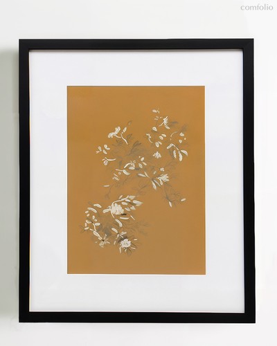 Интерьерный постер Mustard Flowers-II, цвет бежевый - Louvre Home