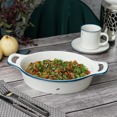 Блюдо овальное 33*20,8 см h5,9 см 1600 мл с ручками Bakery Fusion P.L. Proff Cuisine - P.L. Proff Cuisine
