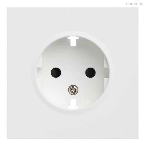 Лицевая панель для розетки 2к+з 35632 MW, белый сатин - Rikett