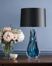 Синяя настольная лампа Коламбус, цвет темно-синий - Louvre Home