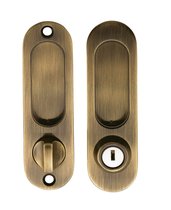 Ручка для раздвижной двери с механизмом A-K01/02-V1AB, ключ-завёртка, цвет бронза - Archie