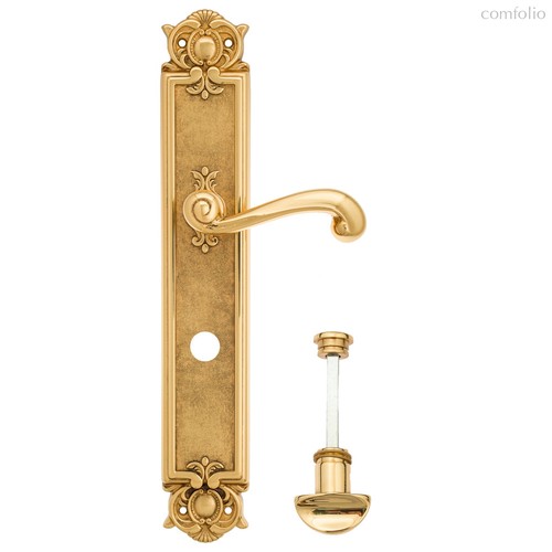 Дверная ручка Venezia Carnevale WC-2 на планке PL97 полированная латунь - Venezia Collezione