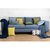 Чехол для подушки с принтом Twirl темно-синего цвета и декоративной окантовкой Cuts&Pieces, 30х50 см - Tkano