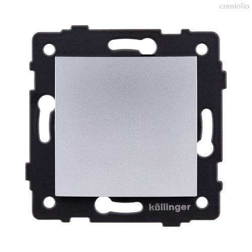 Выключатель 1-клавишный 10А/250В, изогнутый, серый Kollinger REA-R-001GY для Aspekt, Eleganz, Reflex - Kollinger
