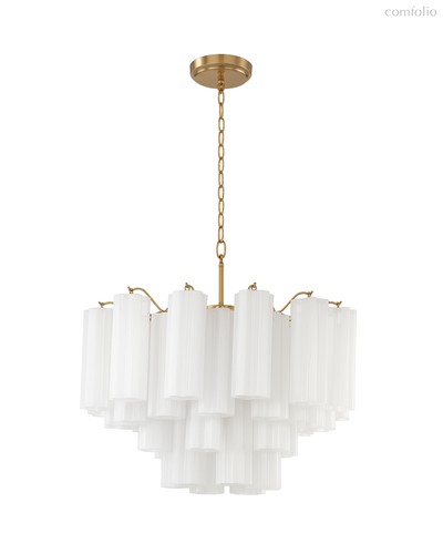 Золотистый светильник Толбот c белым стеклом - Louvre Home