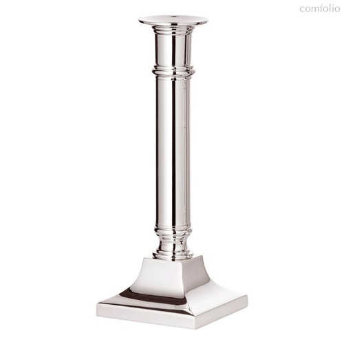 Подсвечник для столовой свечи Edzard Кент 8,5х8,5 см, h21 см, посеребрение - Edzard