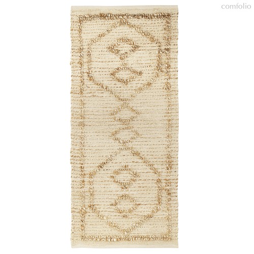 Ковер из джута и переработанного хлопка Kolkata из коллекции Ethnic, 70x160см - Tkano