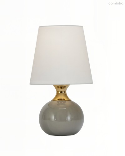 Настольная лампа Бенсон с серым керамическим основанием, цвет серый - Louvre Home