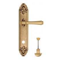 Дверная ручка Venezia Callisto WC-2 на планке PL90 французское золото + коричневый - Venezia Collezione