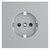 Накладка для розетки с заземлением и защитными шторками, S70 серый - Voltum