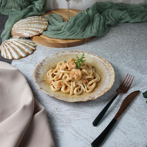 Тарелка 23,5 см h3 см Pearl Sea Stone Frutti di Mare P.L. - P.L. Proff Cuisine