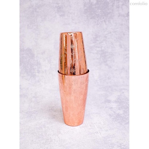 Шейкер 0,75 л Бостон нерж. медный с рисунком "Графити-2" P.L.- Barbossa - P.L. Proff Cuisine