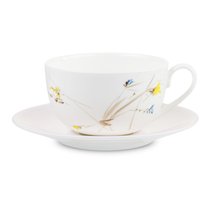 Чашка чайная с блюдцем Mix&Match Home Ирис 200 мл, фарфор - Mix&Match