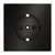 Накладка для розетки с заземлением и защитными шторками, S70 Metal антрацит - Voltum