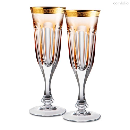 Набор фужеров для шампанского Moser Леди Гамильтон 140 мл, 2 шт, оранжевый, п/к - Moser