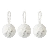 Набор ёлочных украшений Fluffy white из коллекции New Year Essential, 3 шт. - Tkano