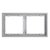 Рамка пластиковая VOLTUM S70 на 2 поста, серый - Voltum