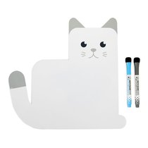 Магнитная доска с 2 маркерами Meow!, цвет белый - Balvi