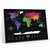 Cкретч-карта мира Travel Map Black World в металлической раме - 1DEA.me