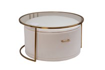 Стол журнальный с пуфом 84.5x84.5x47см - Garda Decor