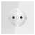 Накладка для розетки с заземлением и защитными шторками, S70 белый глянцевый - Voltum