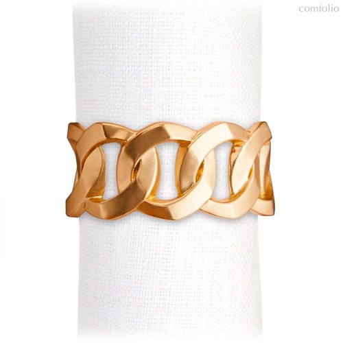 Набор колец для салфеток L’Objet Куба, 4 шт, позолота, п/к - L’Objet