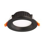 LED Ritm cветильник встраиваемый, 9W, 763Lm, 3000К, D122хH52мм, IP44, 120°, Ra>80, монтаж. D95мм, корпус черный+источник питания. - Donolux
