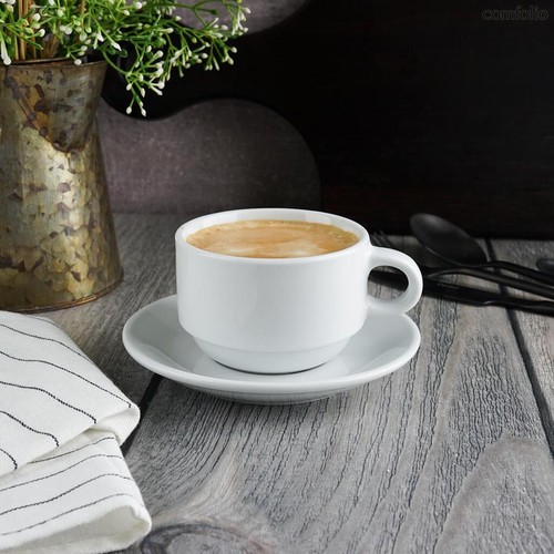 Чайная пара 240 мл d 9,2 см h6,3 см белая фарфор Glory Stackable P.L. Proff Cuisine - P.L. Proff Cuisine