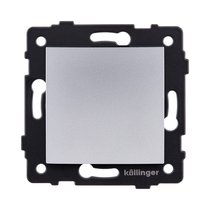 Выключатель 1-клавишный 10А/250В, изогнутый, серый Kollinger REA-R-001GY для Aspekt, Eleganz, Reflex - Kollinger