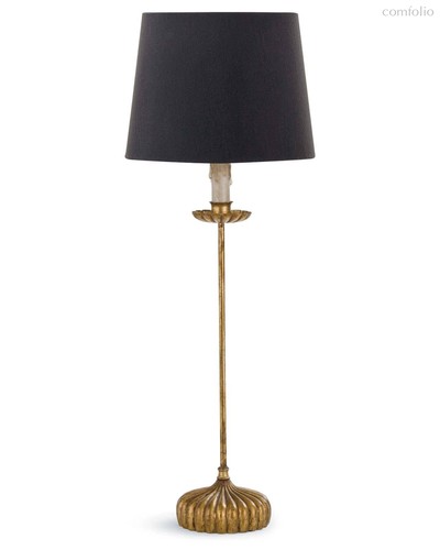 Настольная лампа Грант с черным абажуром, цвет золотой - Louvre Home