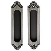Комплект дверных ручек для раздвижной двери ACANTO BL. SILVER (SD) (чернёное серебро) - Archie
