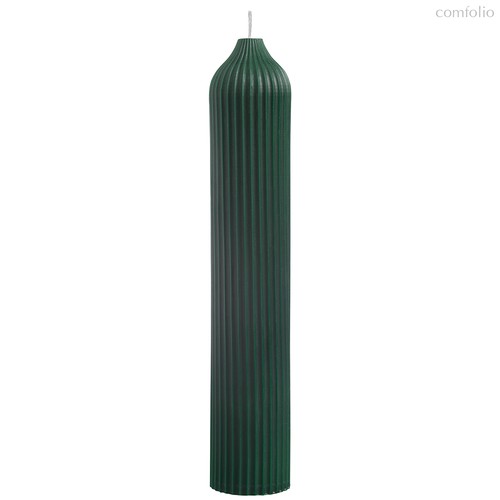 Свеча декоративная темно-зеленого цвета из коллекции Edge, 25,5см - Tkano