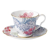 Чашка чайная с блюдцем Wedgwood Бабочки и цветы 180мл