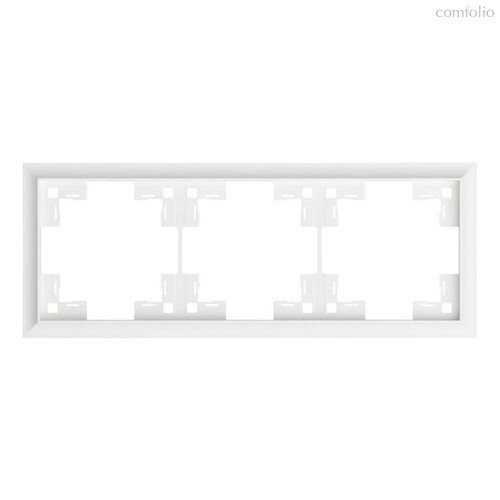 Трехместная рамка классик 35930 MW, белый сатин - Rikett