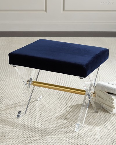 Синяя банкетка Эйдан, цвет синий - Louvre Home