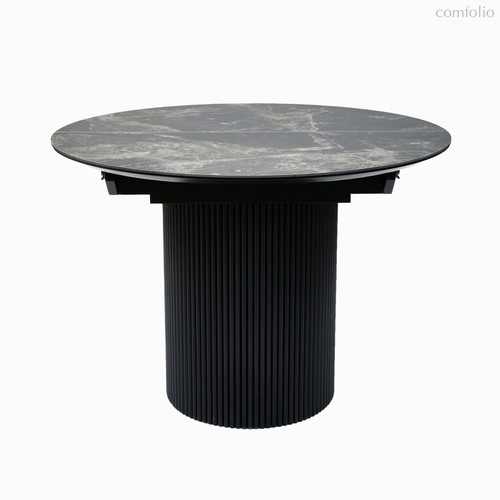 Обеденный стол Elan диаметр 110/150, цвет металл/черный - Cosmo Red