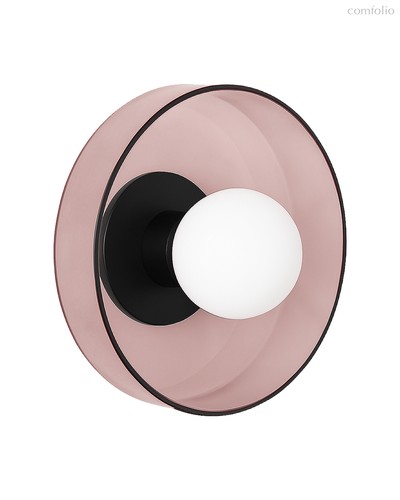Настенный светильник с розовым стеклом Кассель – Ø 35 см, цвет розовый - Louvre Home