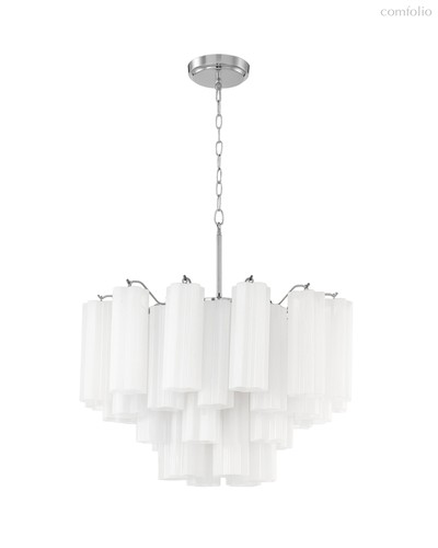 Серебристый светильник Толбот c белым стеклом - Louvre Home