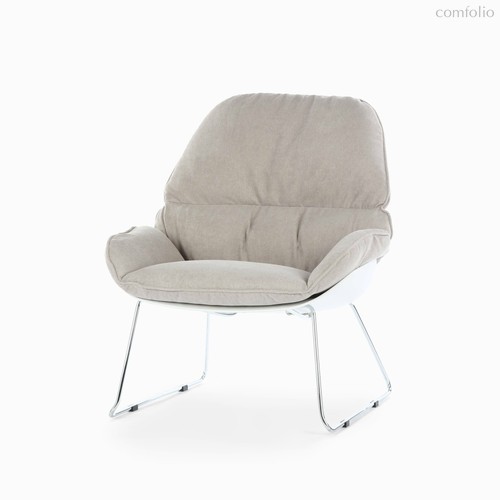 Кресло Bay, цвет белый/светло-серый/хром - Cosmo